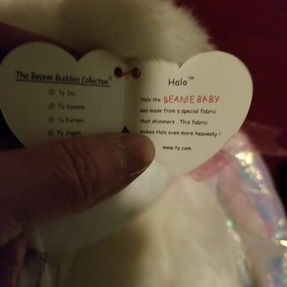 Ty Halo Bear Beanie Buddy, NWT - Picture 10 of 10